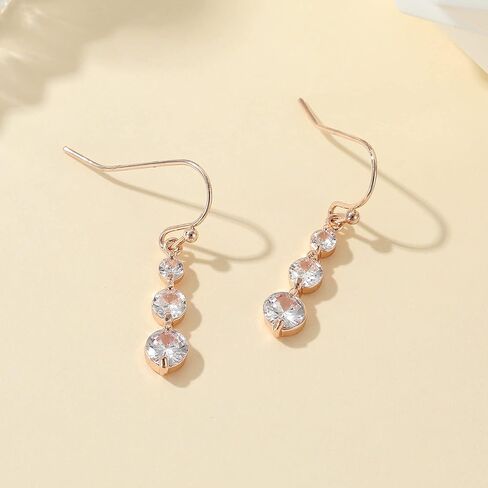 Bridesmaid Jewelry Set Gift for Women 18K Gold or Rose Gold or Silver Plated Necklace Earring Set for Wedding in Kuwait