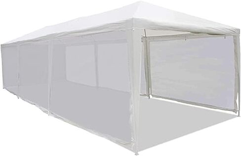 (White) Super Heavy Duty Mesh Tarp Net Sail Sun Shade Awning and Fence Screen Patio and Canopy Cover (8' x 10') Finished Size 7'.6 X 9'.6 in Saudi Arabia