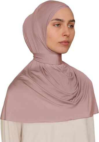 Voile Chic For Instant Hijab Racf for Women-2 قطعة Amira Slip-on Premium Jersey Hijab Dickrf Wrap in Kuwait