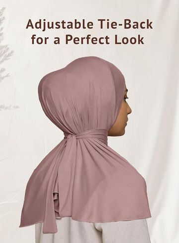 Voile Chic For Instant Hijab Racf for Women-2 قطعة Amira Slip-on Premium Jersey Hijab Dickrf Wrap in Kuwait