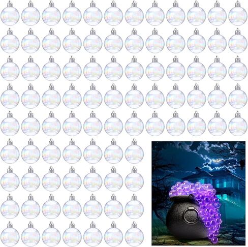 100 Pcs 1.18 inch Christmas Ball Ornaments Mini Christmas Iridescent Ornaments Set Rustic Christmas Bulbs Ornaments Christmas Balls Miniature Christmas Tree Ornaments for Xmas Tree Decor in Kuwait