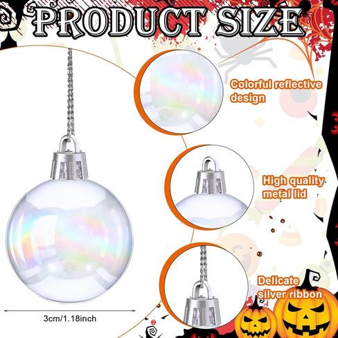 100 Pcs 1.18 inch Christmas Ball Ornaments Mini Christmas Iridescent Ornaments Set Rustic Christmas Bulbs Ornaments Christmas Balls Miniature Christmas Tree Ornaments for Xmas Tree Decor in Kuwait