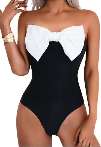 Wdirara Women's Bowknot Strapless قطعة واحدة in Kuwait