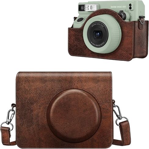 FINTIE Protective Case for Fujifilm Instax Wide 400 Instant Camera, Vintage Brown in Saudi Arabia