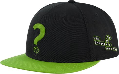 DC Comics Batman Baseball Cap, The Riddler Adult Snapback Hat with Flat Brim, Black, One Size in Saudi Arabia
