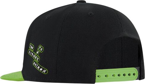 DC Comics Batman Baseball Cap, The Riddler Adult Snapback Hat with Flat Brim, Black, One Size in Saudi Arabia