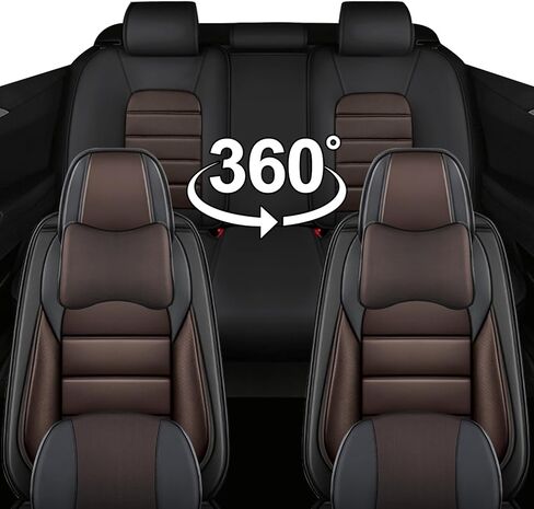 Full Set for BMW X5 Seat Covers 2001-2025, Waterproof Nappa Leather Car Seat Protector, Anti-Slip & Comfortable Car seat Cover (Black) in Kuwait