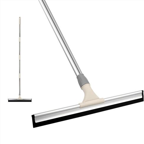 Floor Squeegee Broom, 60'' Long Handle Squeegee for Floor, Heavy Duty Rubber Squeegee, Floor Squeegee Scrubber for Shower, Bathroom, Kitchen, Pool, Concrete and Tiles in Saudi Arabia