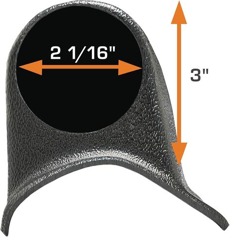 GlowShift Universal RHD Black Triple Gauge Guge - يناسب أي طراز/طراز - محرك اليد اليمنى - ABS Plastic - مقاييس 2-1/16 "(52 مم) إلى مركبة A -Pillar's in Saudi Arabia