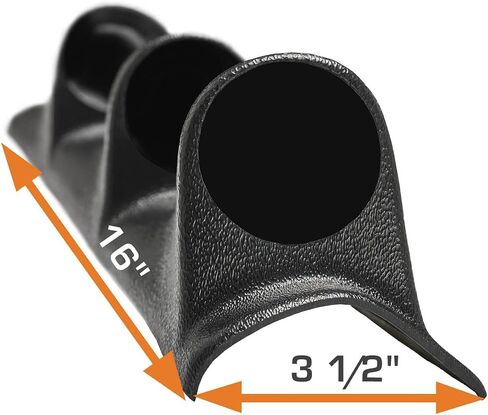 GlowShift Universal RHD Black Triple Gauge Guge - يناسب أي طراز/طراز - محرك اليد اليمنى - ABS Plastic - مقاييس 2-1/16 "(52 مم) إلى مركبة A -Pillar's in Saudi Arabia