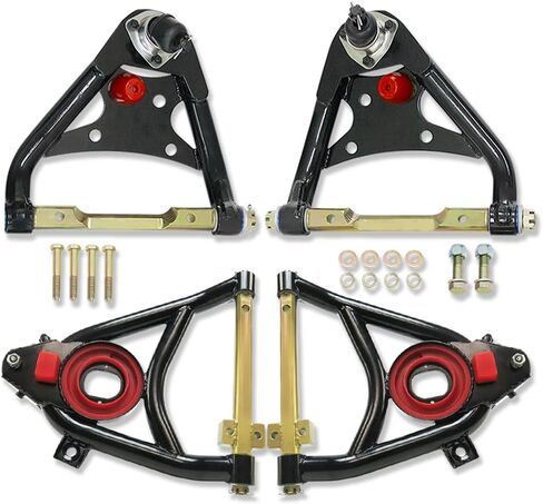 Tubular Upper and Lower Control Arms For Chevrolet GMC C10 1973-1987 Black Coated in Saudi Arabia