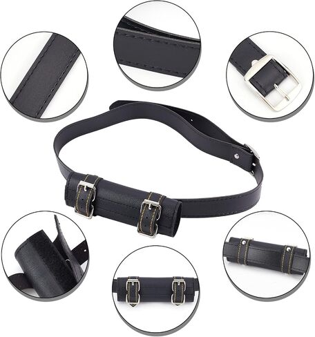 GORGECRAFT 1 Set Medieval Two-Buckle Sword Frog Holster with Belt Adjustable Buckled Sword Holster Katana Sword Holder Leather Sheath Scabbard Sword Belt for Halloween Knight Full Grain Leather, White in Saudi Arabia