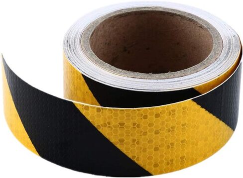 Onerbuy Waterproof Reflective Safety Tape Hazard Caution Warning Sticker High Visibility Strong Adhesive Reflector Roll for Cars, Trucks, Trailers, 6M/20ft, Red & White in Saudi Arabia