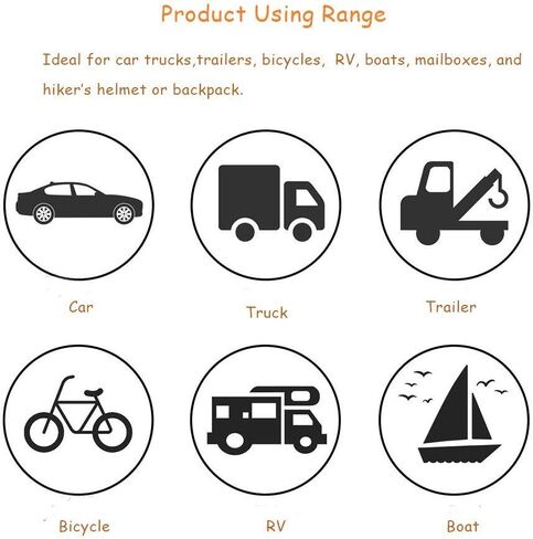 onerbuy مقاومة للماء العاكس الشريط السلامة المخاطر تحذير التحذير ملصق تحذير عالية الرؤية لفة عاكس لاصق قوي للسيارات والشاحنات والمقطورات و 6 م/20 قدم والأحمر والأبيض in Kuwait