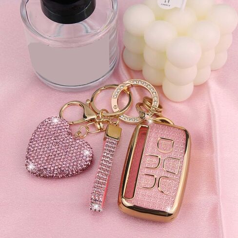 Key Fob Cover with Keychain Fit for Land Rover Car Key Holder Compatible with Range Rover Evoque Sport Velar Land Rover Discovery Jaguar F-Pace F-Type XE XEL XF XFL XJ, 5 Buttons (Silver) in Kuwait