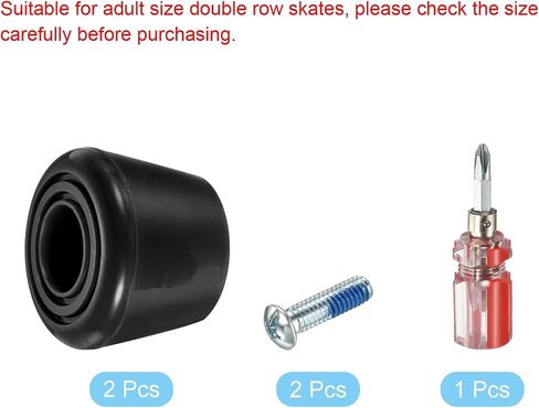 PATIKIL Roller Skate Toe Stops with Screwdriver, Rubber Brake Stoppers Block in Saudi Arabia
