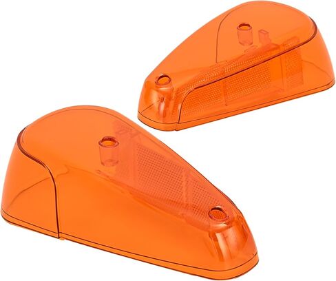 زوج Hecasa انعطاف العدسة الإشارة ضوء متوافقة مع 1970-1979 VW Bug Volkswagen Super Beetle Thing Front Turn Lamp Lens Amber Plastic (PC) - Driver & Passenger Side in Saudi Arabia
