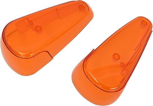 زوج Hecasa انعطاف العدسة الإشارة ضوء متوافقة مع 1970-1979 VW Bug Volkswagen Super Beetle Thing Front Turn Lamp Lens Amber Plastic (PC) - Driver & Passenger Side in Saudi Arabia