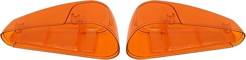زوج Hecasa انعطاف العدسة الإشارة ضوء متوافقة مع 1970-1979 VW Bug Volkswagen Super Beetle Thing Front Turn Lamp Lens Amber Plastic (PC) - Driver & Passenger Side in Saudi Arabia