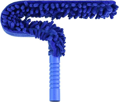 Shkalacar Ceiling Fan Cleaner Duster, RV Awning Mop with Bendable Pad Extension Pole, Circle Shape Microfiber Reusable Duster & Flexible Brush for Cleaning Home Camper Trailer Truck in Saudi Arabia