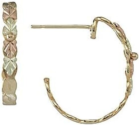 10k Black Hills Gold Semi Hoop Earrings in Saudi Arabia