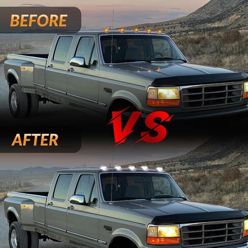LED CAB ROOP TOP TOP MARKER LIGHTANCE مصابيح تشغيل Ford F150 F250 F350 1973-1997 F Series Super Duty Pickup Trucks (Clear Len Amber Light) in Kuwait