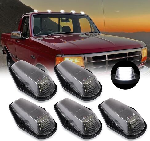 LED CAB ROOP TOP TOP MARKER LIGHTANCE مصابيح تشغيل Ford F150 F250 F350 1973-1997 F Series Super Duty Pickup Trucks (Clear Len Amber Light) in Kuwait