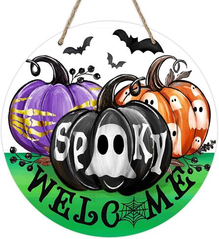 Deroro Purple Halloween Moon Phase Witch Front Door Sign, Solar Eclipse Butterfly Be The Energy Wood Door Hanger Outdoor Outside Porch Decor, Astronomy Wooden Wreath Indoor Wall Hanging Decoration in Kuwait