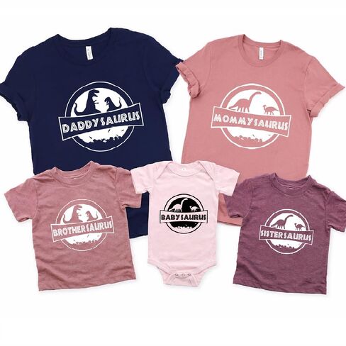Family Mamasaurus Dadasaurus T-Shirts, Mens Dinosaur Shirts, Mama Shirts, Daughter, Dad and Son Matching Shirts, Dino Tees For Women, Men, Sister, Brother, Fathers Day Gift Ideas, Mom Daddy Tee in Saudi Arabia