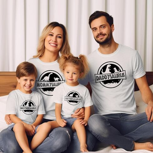 Family Mamasaurus Dadasaurus T-Shirts, Mens Dinosaur Shirts, Mama Shirts, Daughter, Dad and Son Matching Shirts, Dino Tees For Women, Men, Sister, Brother, Fathers Day Gift Ideas, Mom Daddy Tee in Saudi Arabia