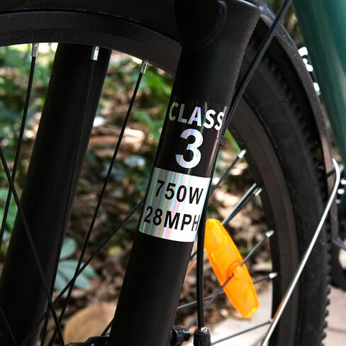 فئة 2 ebike ملصق إطار الدراجات الكهربائية (3 ملصقات حزمة) رقم التعرف على فئة العوامل Weatherproof فينيل شارات القابلة للإزالة in Kuwait