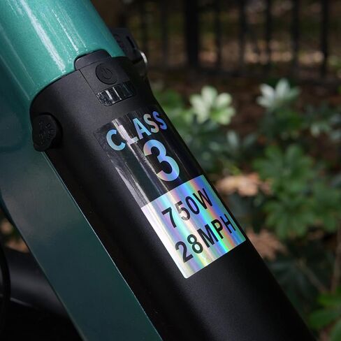 فئة 2 ebike ملصق إطار الدراجات الكهربائية (3 ملصقات حزمة) رقم التعرف على فئة العوامل Weatherproof فينيل شارات القابلة للإزالة in Kuwait