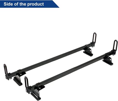 رفوف شاحنات الشحن ، رفوف سلم فان سقف 50 "تناسب Transit Connect 2014-On 2 Bars Steel (Black) in Saudi Arabia