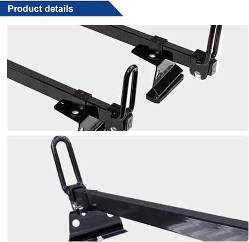 رفوف شاحنات الشحن ، رفوف سلم فان سقف 50 "تناسب Transit Connect 2014-On 2 Bars Steel (Black) in Saudi Arabia