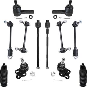 Detroit AXLE-مجموعة التعليق 12PC الأمامية لعام 1997-2003 Infiniti QX4 ، 1996-2004 NISSAN PATHFINDER ، RODS TIE LOWER BALLE COONS in Kuwait