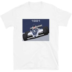 Nelson Piquet 1981 F1 Championship Race Car T-Shirt Mens in Kuwait