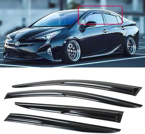 يناسب 2016-2021 Toyota Prius JDM 3D Mugen Style Window Difflector Deflector in Saudi Arabia