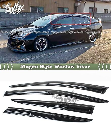 يناسب 2016-2021 Toyota Prius JDM 3D Mugen Style Window Difflector Deflector in Saudi Arabia