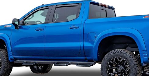 Black Horse Off Road [BHOR in Channel Rain Guards/Wind Deflectors Compatible with 2023-2024 Chevrolet Colorado|2023-2024 GMC Canyon Crew Cab Smoke 4 PCs - 1494218IN in Saudi Arabia