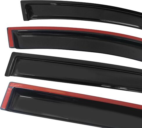 Window Visor متوافق مع 2013-2016 Mazda CX-5 ، أكريليك غير مصقول Black Sun Rain Shade Guard Deflector Air Diflector بواسطة Ikon Motorsports ، 2014 2015 in Saudi Arabia