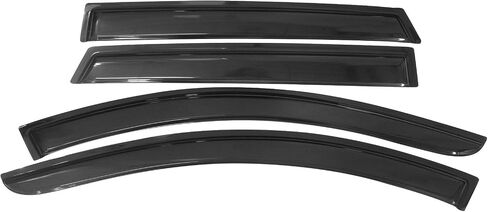 Window Visor متوافق مع 2013-2016 Mazda CX-5 ، أكريليك غير مصقول Black Sun Rain Shade Guard Deflector Air Diflector بواسطة Ikon Motorsports ، 2014 2015 in Saudi Arabia