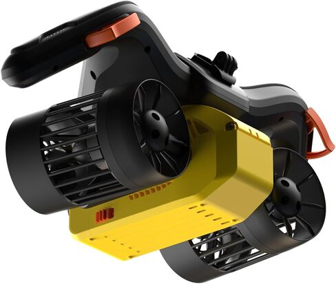 Lefeet C1 تحت الماء Scooter محركات مزدوجة مع 2pcs*بطاريات: عمر بطارية 60 دقيقة مع كاميرا الحركة Mount IPX8 100 قدم مقاومة للماء للرياضات المائية ، حمام السباحة ، الغوص للأطفال/البالغين (أبيض) in Kuwait