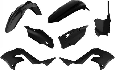 POLISPORT MOTOCROSS (MX) طقم إعادة تخطي الكاواساكي KX 125/250 (2003-2008) دراجة الأوساخ-جودة OEM ، متينة ، مرنة ومثالية-أسود-أسود in Saudi Arabia