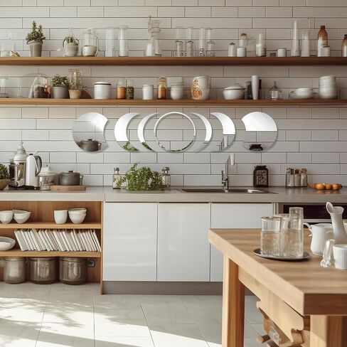 القمر الغيوم النجوم الاكريليك مرآة ملصقات الحائط 3D القابلة للإزالة القمر والنجوم جدار صائق DIY ديكور المنزل الفن الجدار ملصق للأطفال الأولاد والبنات غرفة المعيشة الحمام غرفة نوم الحضانة ديكور in Kuwait