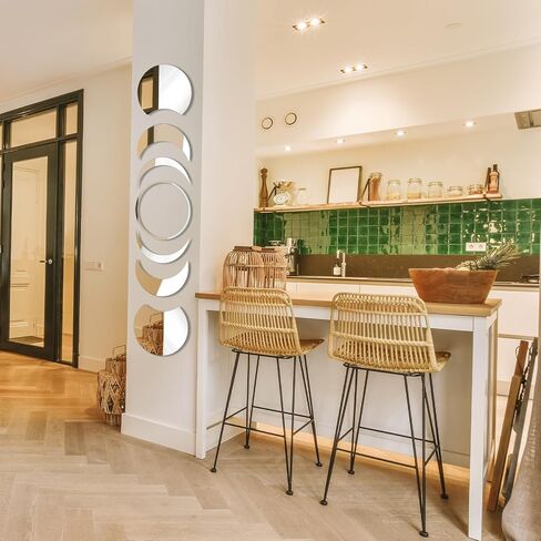 القمر الغيوم النجوم الاكريليك مرآة ملصقات الحائط 3D القابلة للإزالة القمر والنجوم جدار صائق DIY ديكور المنزل الفن الجدار ملصق للأطفال الأولاد والبنات غرفة المعيشة الحمام غرفة نوم الحضانة ديكور in Kuwait