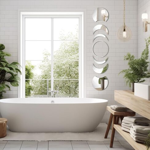 القمر الغيوم النجوم الاكريليك مرآة ملصقات الحائط 3D القابلة للإزالة القمر والنجوم جدار صائق DIY ديكور المنزل الفن الجدار ملصق للأطفال الأولاد والبنات غرفة المعيشة الحمام غرفة نوم الحضانة ديكور in Kuwait