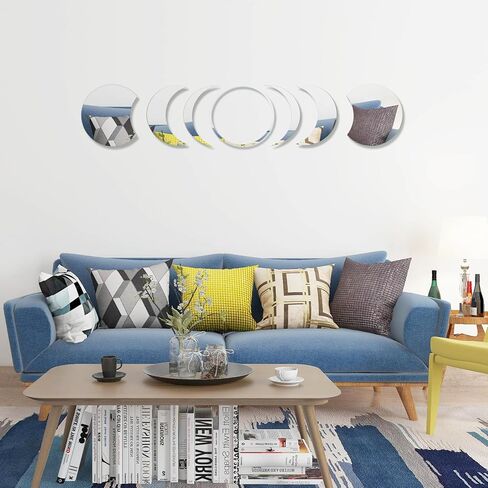 القمر الغيوم النجوم الاكريليك مرآة ملصقات الحائط 3D القابلة للإزالة القمر والنجوم جدار صائق DIY ديكور المنزل الفن الجدار ملصق للأطفال الأولاد والبنات غرفة المعيشة الحمام غرفة نوم الحضانة ديكور in Kuwait