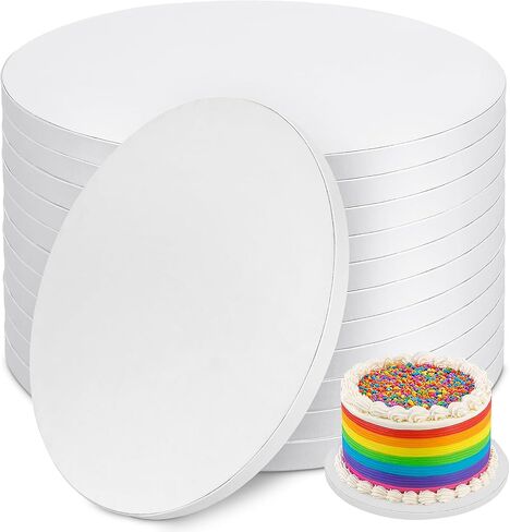 10 Inch Cake Drums 12 PCS Cake Boards 10 inch Round, 10 Inch Cake Drum 0.7inch Thick Cardboard Sturdy Cake Base Full Wrap Edge Cake Drum Rounds(10" White) in Saudi Arabia