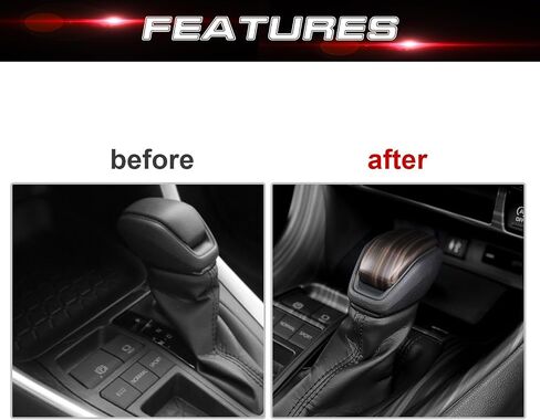 X Xotic Tech Inner Gear Shift Cover Cover Trim ، Redy Red ، متوافق مع Toyota RAV4 2019 2020 2021 2022 2023 2024 2025 in Saudi Arabia