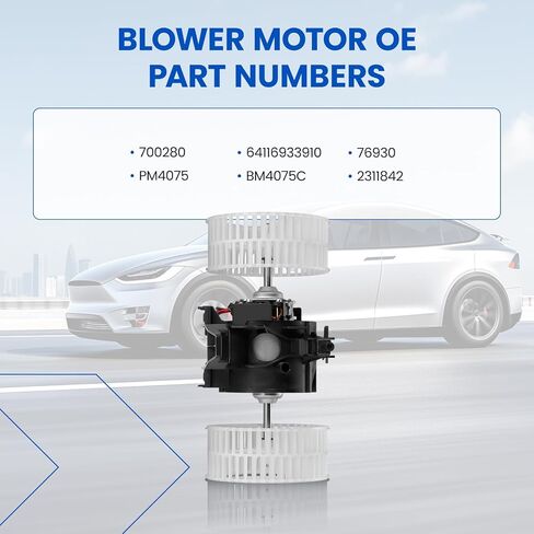 HVAC Blower Motor Assembly Compatible with BMW 525i 528i 530i 535i 550i M5 M6 645Ci 650i & More， Replaces OEM 700280, PM4075 – A/C Heater Fan Blower Motor for 5 Series 6 Series XDrive Models in Saudi Arabia